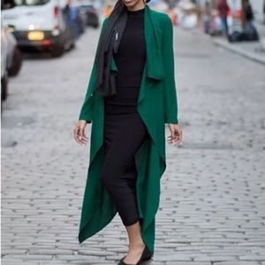 Verona Ruffled Maxi Cardigan Hunter Green S